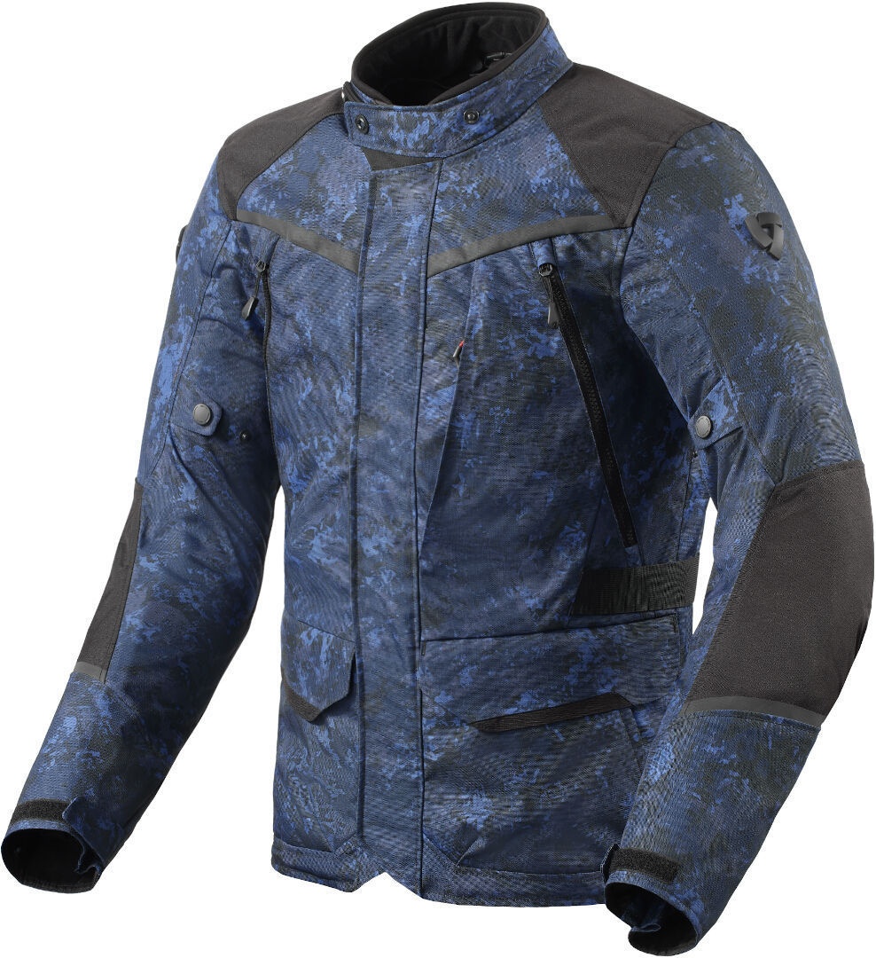 Revit Voltiac 3 H2O Motorfiets textiel jas, blauw, S Voorman