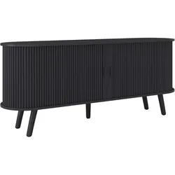 Sideboard Ennio Schwarz Echtholz/MDF