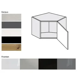 Feldmann-Wohnen Eckhängeschrank 60 x 36 x 60 cm Schwarz Hochglanz