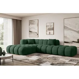 altdecor Ecksofa, Grün, Textil, 6-Sitzer, L-Form, Ottomane links, 289x176 cm, Wohnzimmer, Sofas - Couches, Wohnlandschaften, Ecksofas