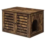 Songmics Katzentoilette 80x53x49,2cm Braun