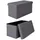 tavora Sitzhocker faltbar Leinen 76 x 38 x 38 cm Grau