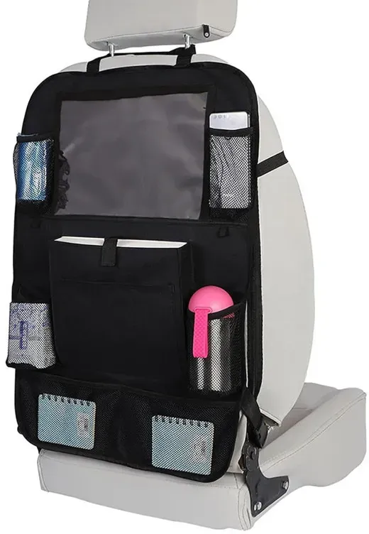 Multifunktionaler Organizer für die Rückseite des Vordersitzes im Auto, schwarz, mit 10 Taschen
