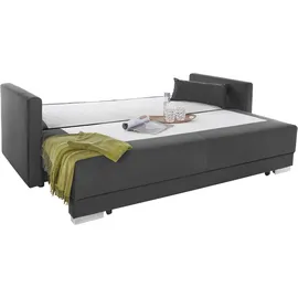 INOSIGN Schlafsofa »Berlin«, mit Boxspringaufbau, Bettfunktion & Bettkasten, Dauerschlafsofa grau