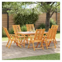 vidaXL Garten Essgruppe 7-tlg. Braun