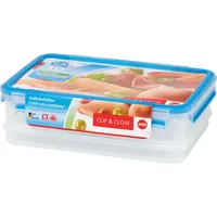 Emsa Frischhaltedose Clip & Close blau 8,6 cm hoch 1,0 l + 1,65 l 2-tlg.