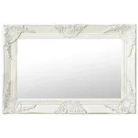 Furnicato Wandspiegel im Barock-Stil 60x40 cm Weiß (1-St) weiß