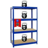 Proregal Schwerlastregal Dino 180x120x60 cm Fachlast 600kg Blau, Metall, Rechteckig, 120x180x60 Freizeit, Heimwerken, Werkstatt, Schwerlastregale