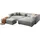 LeGer Home by Lena Gercke Polsterecke »PIARA XXL, L-Form mit Schlaffunktion, Big-Sofa in Cord o. Leinenoptik«, Hocker stellbar zum Schlafsofa (Krokodilverbinder), tiefe Sitzfläche