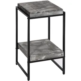 Mendler Blumentisch HWC-K71, Blumenregal Beistelltisch Pflanzregal, MVG-zertifiziert MDF Metall - dunkelgrau, 61cm