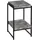 Mendler Blumentisch HWC-K71, Blumenregal Beistelltisch Pflanzregal, MVG-zertifiziert MDF Metall - dunkelgrau, 61cm