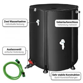 MuCoLa 500L Faltbarer Wasserspeicher 500 l Schwarz