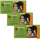 Knox OLShop AG Knox Pyramidenkerzen Natur, 3er Pack (3 x 50 Stück), Größe: ca. 14 x 70 mm Weihnachtskerzen