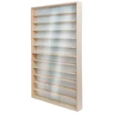 Alsino Sammlervitrine Hängevitrine für Uhren Modellautos Uhren Figuren Vitrine Spur HO & N Regal H0 60-90 cm 12 Fächer (V-70.12)