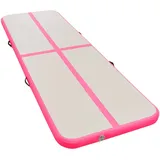 vidaXL Aufblasbare Gymnastikmatte mit Pumpe 300×100×10 cm PVC Rosa
