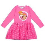 UNITED LABELS Paw Patrol Kleid für Mädchen - Skye & Everest Kleidchen Mesh Rock Langarm Pink (DE/NL/SE/PL, Numerisch, 86, 92, Regular, Pink) - 86-92