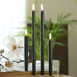 uYuni Thea LED Stabkerzen 25 cm schwarz 2 St.