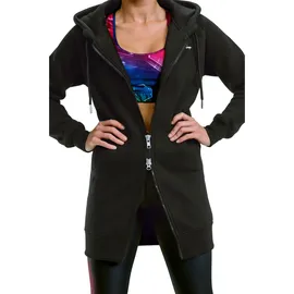 Winshape Lange, kuschelige Hoodie-Jacke mit 2-Wege-Zipper J006 in schwarz | Gr.: XS