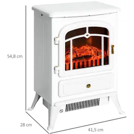 Homcom Elektrokamin Weiß