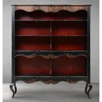 Casa Padrino Luxus Barock Bücherschrank Antik Schwarz / Braun