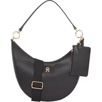 Tommy Hilfiger Henkeltasche »Women TH MONOTYPE CONV. SHOULDER BAG Other Handbags«, Gr. B/H/T: 30cm x 25cm x 7cm, schwarz Damen Taschen Handtasche, Schultertasche, Umhängetasche, Crossbody-Bag