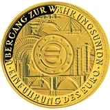 Deutschland 200 Euro Gold 2002 "Übergang zur Währungsunion – Einführung des Euro" - Prägezeichen G