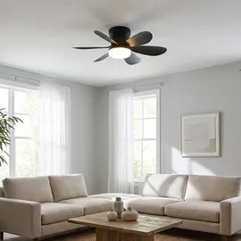 GLOBO Deckenventilator 51 cm Schwarz