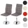 Mendler 2er-Set Esszimmerstuhl HWC-C41, Stuhl K√ochenstuhl, h√∂henverstellbar drehbar, Kunstleder MVG-zertifiziert ~ taupe-grau
