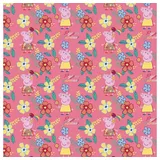 larissastoffe Stoff Lizenzstoff Peppa Wutz Baumwollstoff Webware rosa, Meterware, 50 cm x 140 cm rosa