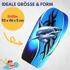 Best Sporting Bodyboard Kinder in tierischem Hai-, Delfin- oder Schildkröten-Design I Surfbrett Kinder 92 x 46 x 5 cm bis 75 kg I Surfboard Kinder...