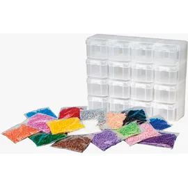 Hama Perlen 6761 Sortierbox gefüllt mit 16.000 Midi-Bügelperlen 5 mm 22 x 28 x 8,5 cm