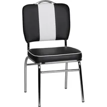 KADIMA DESIGN Retro Esszimmerstuhl Textil schwarz