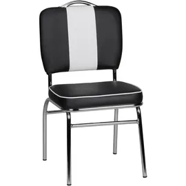 KADIMA DESIGN Retro Esszimmerstuhl Textil schwarz