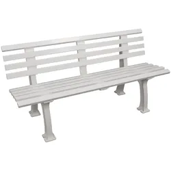 gartenmoebel-einkauf Bank SYLT 3-sitzer, Kunststoff weiss