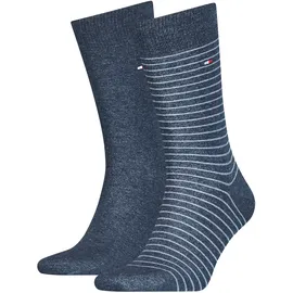 Tommy Hilfiger Small Stripe Socken 2er Pack Blau 43-46
