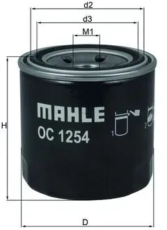 KNECHT Ölfilter oc1254 Anschraubfilter 80,1mm GewindemaßM20x1,5-6H für ISUZU HYUNDAI KIA MITSUBISHI