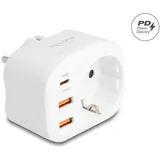 DeLock Schutzkontakt-Steckdose mit Kindersicherung und USB PD Ladegerät 20 W