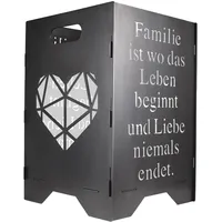EXTRAVAGANT® Feuertonne Feuerstelle Feuerkorb Feuersäule für den Garten Terrasse Stahl Rostoptik Unikat Edelrost Geschenk Familie