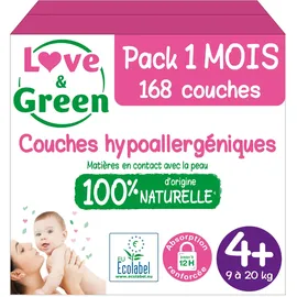 Love & Green Windeln Größe 4+ (9-20 kg) 168 St.