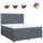 vidaXL Boxspringbett 180 x 200 cm Dunkelgrau