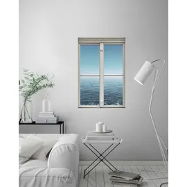 Queence Wandsticker QUEENCE "Meer", blau, B:40cm H:60cm T:0,1cm, Wandtattoos, Wandsticker, Wandbild, selbstklebend, 3D, Fenster