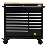 JCB Werkstattwagen Holz/Stahl 14 Schubladen blau bestückt