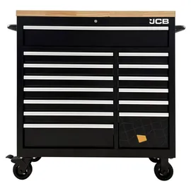 JCB Werkstattwagen Holz/Stahl 14 Schubladen blau bestückt