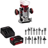 Einhell Professional Akku-Oberfräse TP-RO 18 Li BL Power X-Change (18 V, Li-Ion, Hubhöhe 35 mm, Brushless-Motor, inkl. Parallelanschlag, 15 tlg. Fräser-Set, 4,0 Ah Akku und Ladegerät)