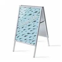 Showdown Displays Showdown Kundenstopper - DIN A1 - Komplett-Set - Frischer Fisch Deutsch - Blau/Schwarz