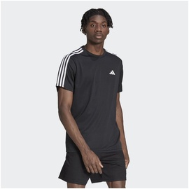 adidas Herren Shirt Train Essentials 3-Streifen, BLACK/WHITE, XXL