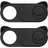 kwmobile Webcam Abdeckung für Tablet Laptop Notebook u.a. - 2X Kamera Cover Ultra dünn - Kunststoff Schutz Schieber Slider - Schwarz