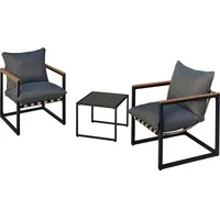 Hti-Living Terrassenmöbel für 2 Personen Cirella - Schwarz