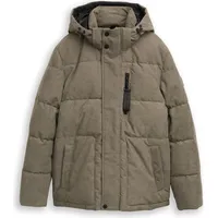 Tom Tailor Regular Fit Steppjacke mit abnehmbarer Kapuze Oliv,