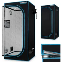 plantigrow Growbox Indoor Gewächshaus 80 x 80 x 180 cm Schwarz